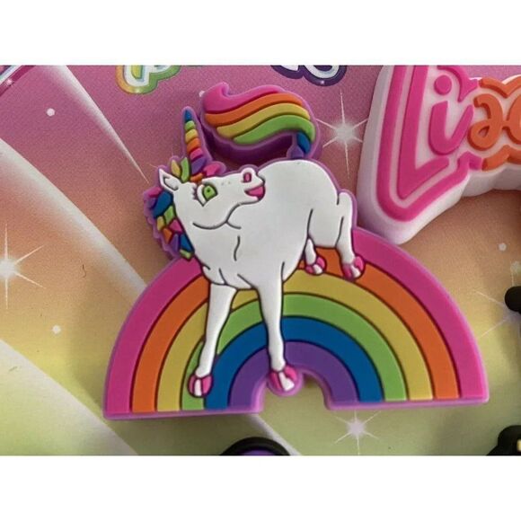 Lisa Frank Crocs Clogs Jibbitz Shoe Charm Rainbow Markie Unicorn Accessory NEW - Picture 1 of 6